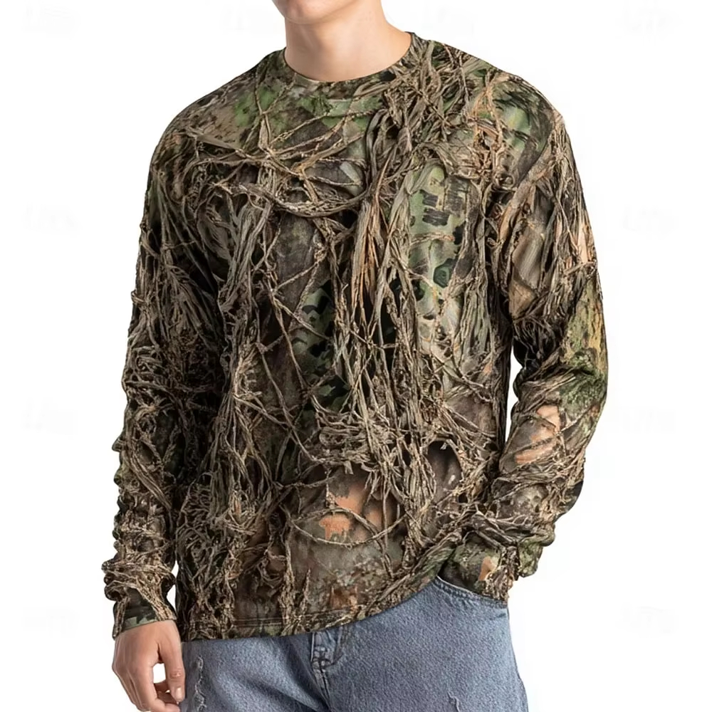 Mens Fashion Summer - Men's Camo Animal Print Long Sleeve,3D