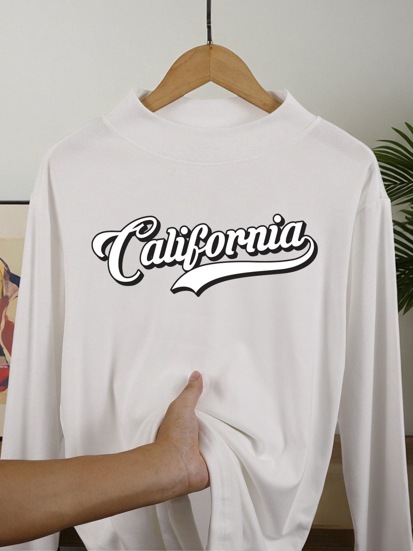 Men'S Tops Fashion - California Art Letter Printing Man Long