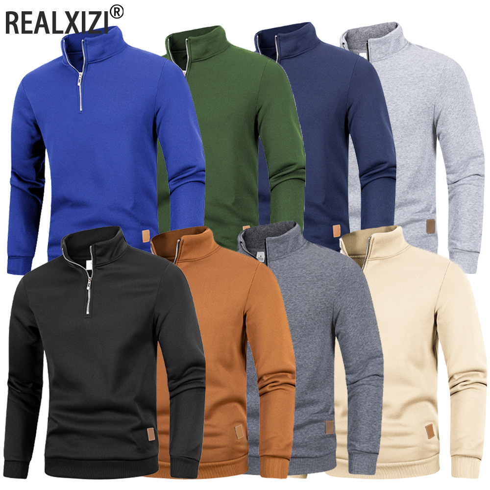 Men'S Fashion Zip Sweater - Autumn Men's Half Zipper Stand Collar
