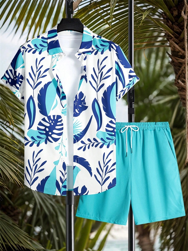Men'S Fashion Trends - Men's Short-sleeved Shirt Set Artistic And