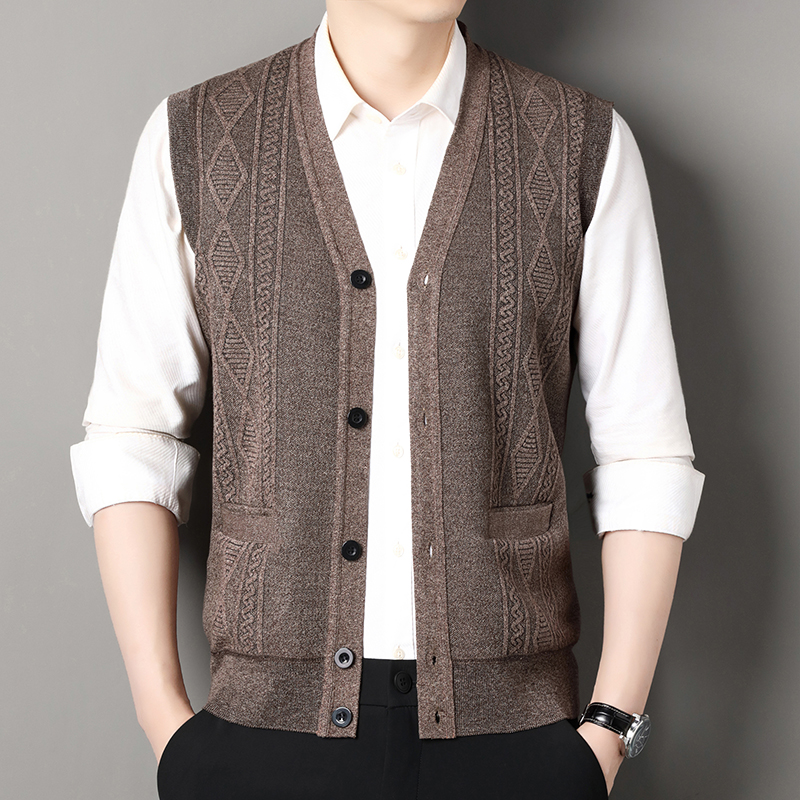 Men'S Fashion Zip Sweater - Autumn Winter Mens Vest Casual Sweater