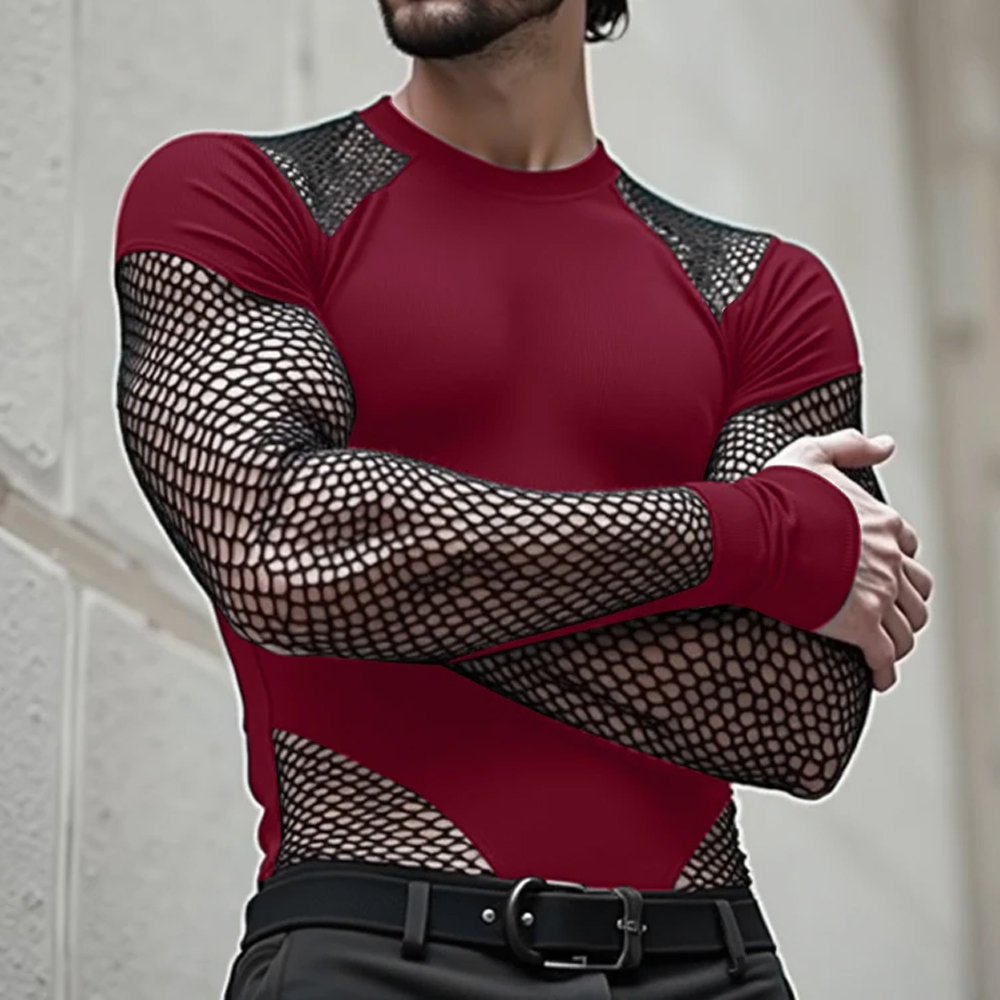 Men'S Tops Fashion - Men's Fashion Bodysuit Sexy Long Sleeve