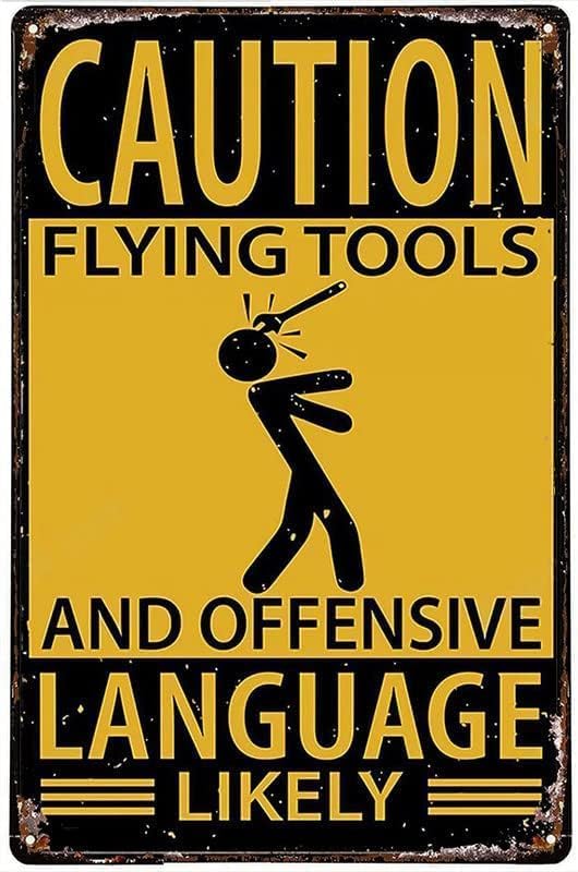 Caution Flying Tools And Offen - Men'S Fashion Garage avis et prix