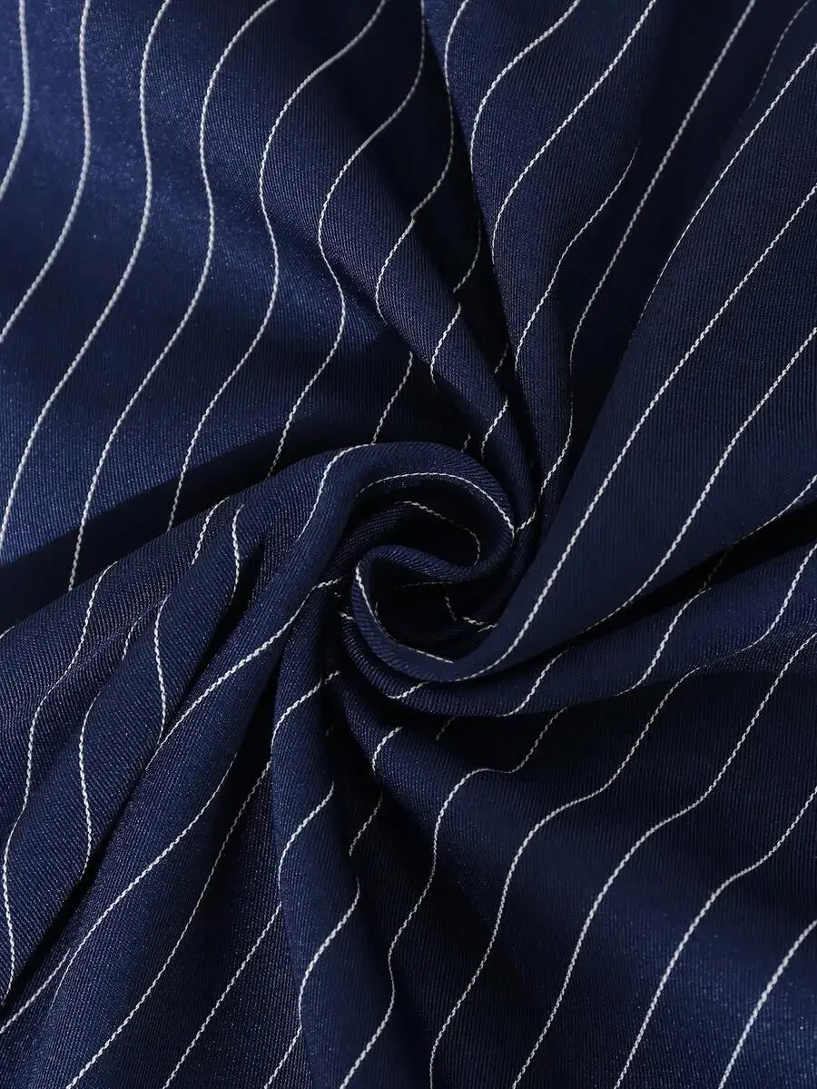 Blue Striped Sleeveless A-Line - Men'S Tops Fashion avis et prix