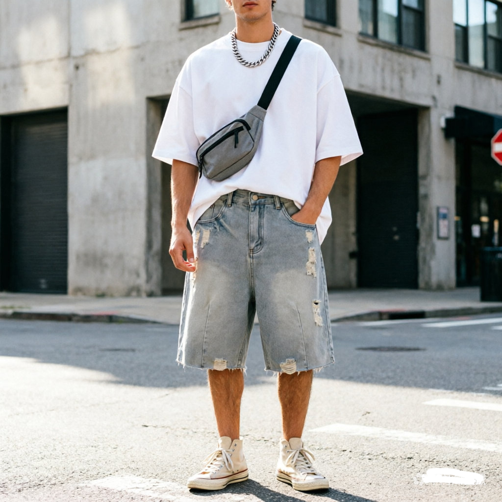 Summer Men's Casual Jeans Shor - Men'S Fashion Jeans avis et prix