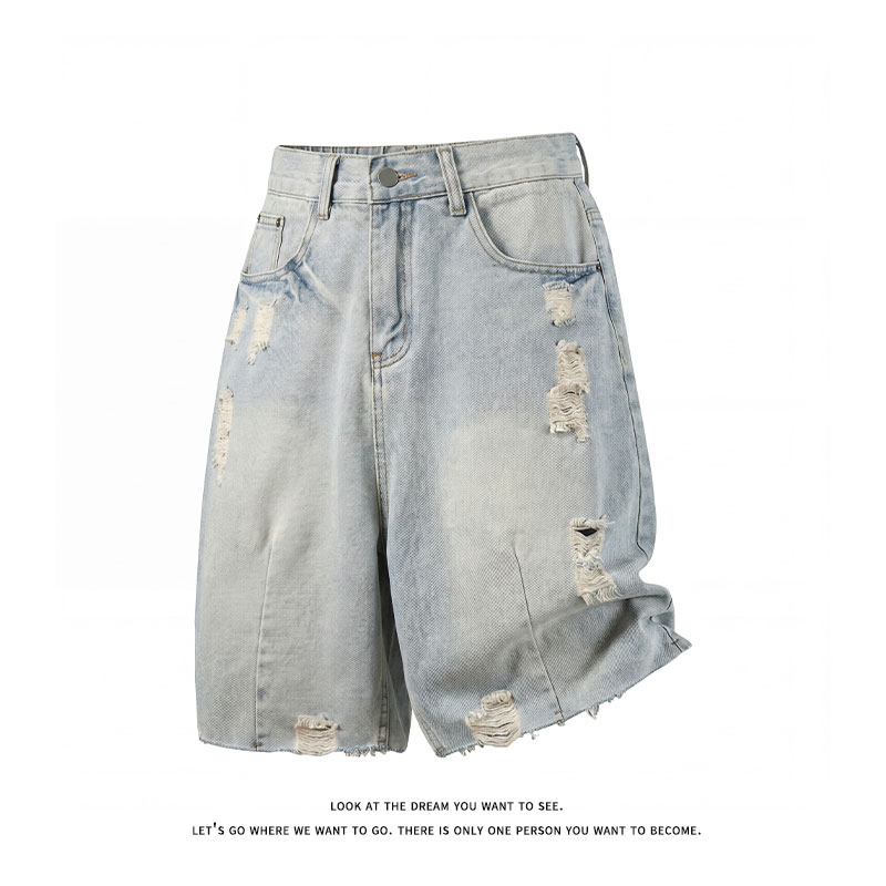 Summer Men's Casual Jeans Shor - Men'S Fashion Jeans avis et prix
