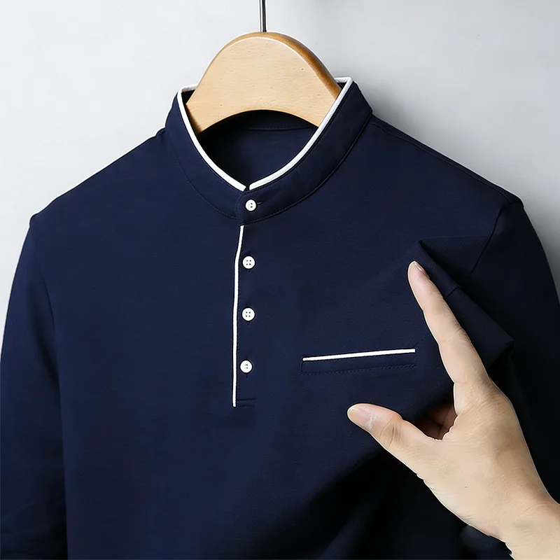 Men's Mandarin Collar Long Sle - Men'S Tops Fashion avis et prix