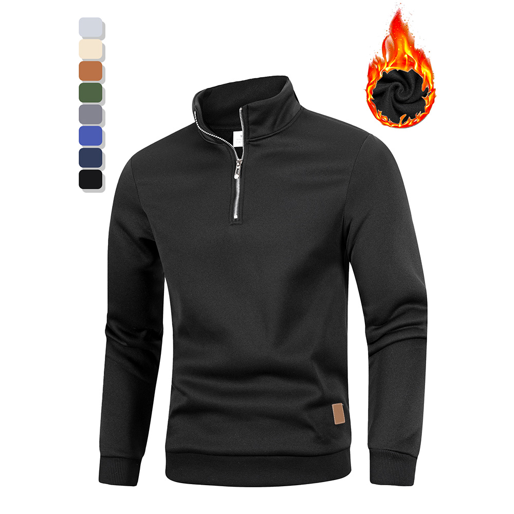 Autumn Men's Half Zipper Stand - Men'S Fashion Zip Sweater avis et prix