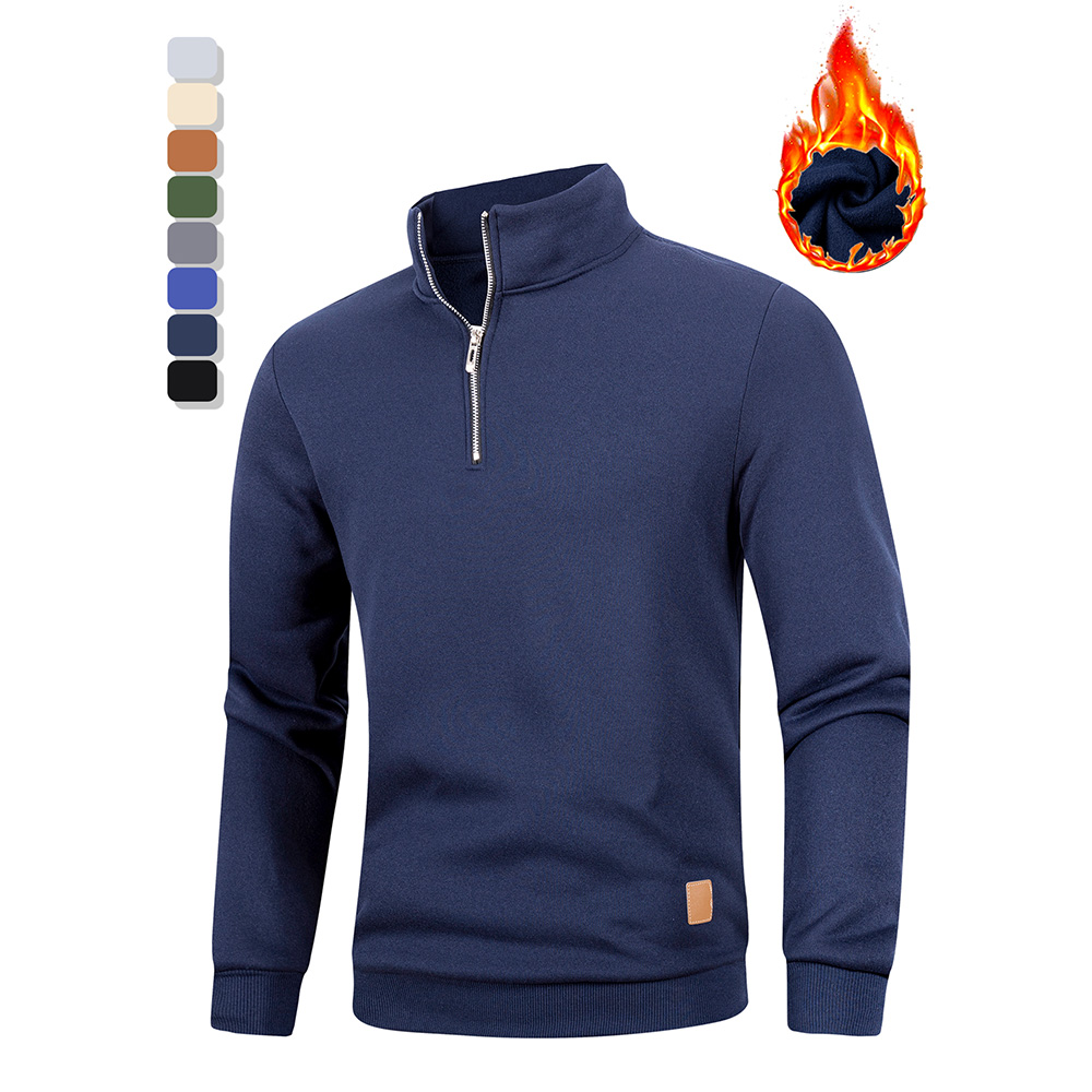 Autumn Men's Half Zipper Stand - Men'S Fashion Zip Sweater avis et prix