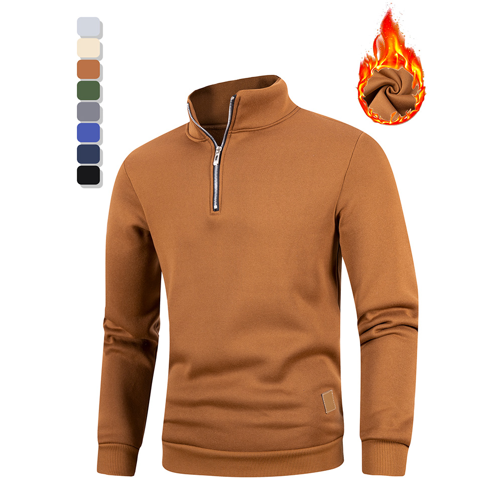 Autumn Men's Half Zipper Stand - Men'S Fashion Zip Sweater avis et prix