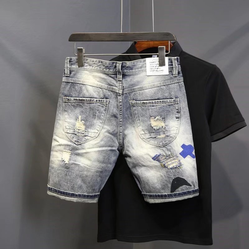 Summer Men's Fashion Scraped P - Men'S Fashion Jeans avis et prix