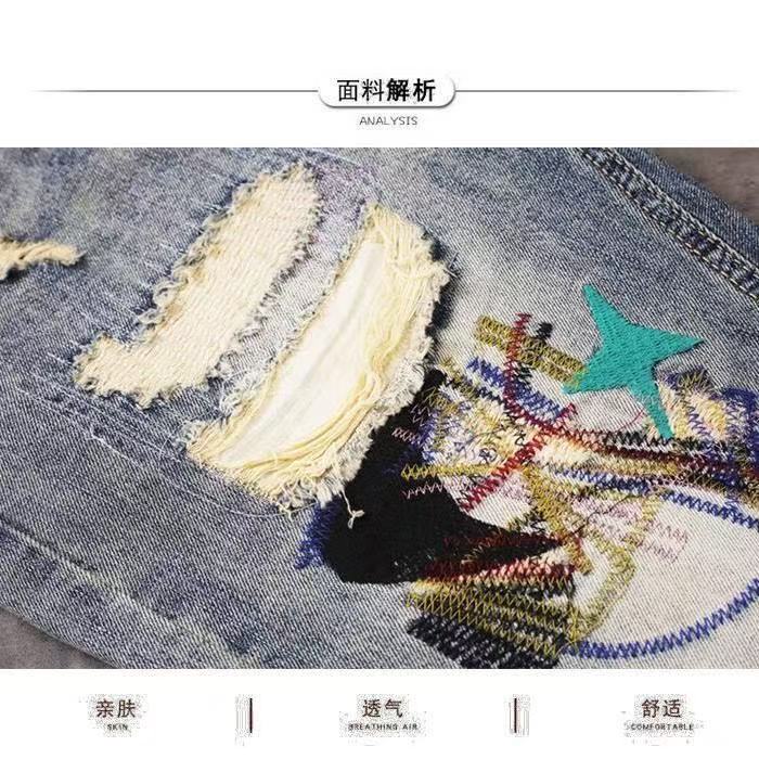 Summer Men's Fashion Scraped P - Men'S Fashion Jeans avis et prix