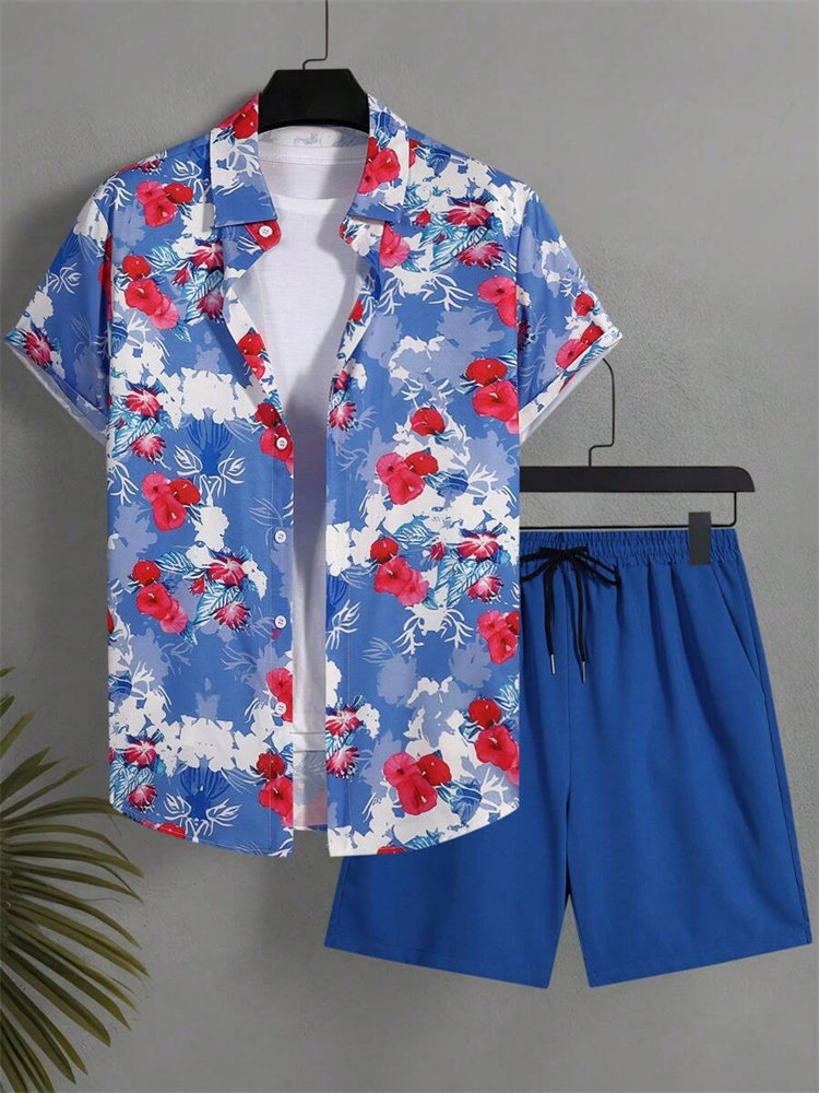 Men's Short-sleeved Shirt Set  - Men'S Fashion Trends avis et prix