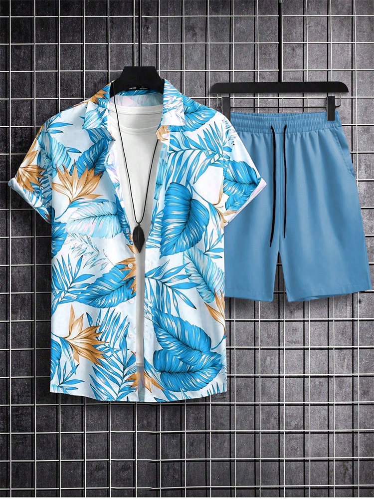 Men's Short-sleeved Shirt Set  - Men'S Fashion Trends avis et prix