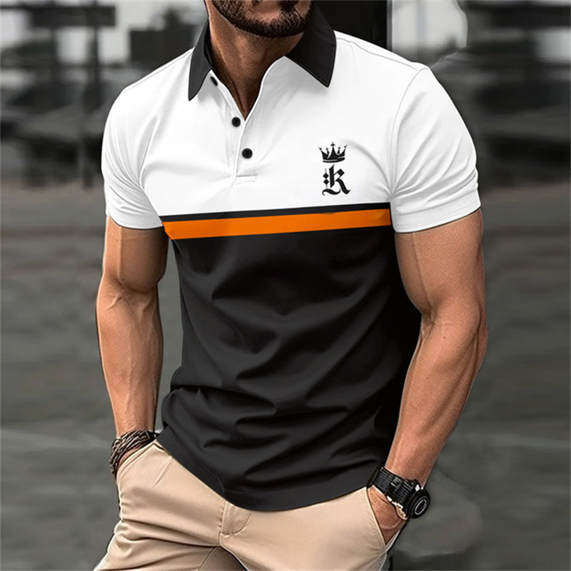 Funny 3D Letter Stripe Print P - Men'S Fashion Golf Clothing avis et prix