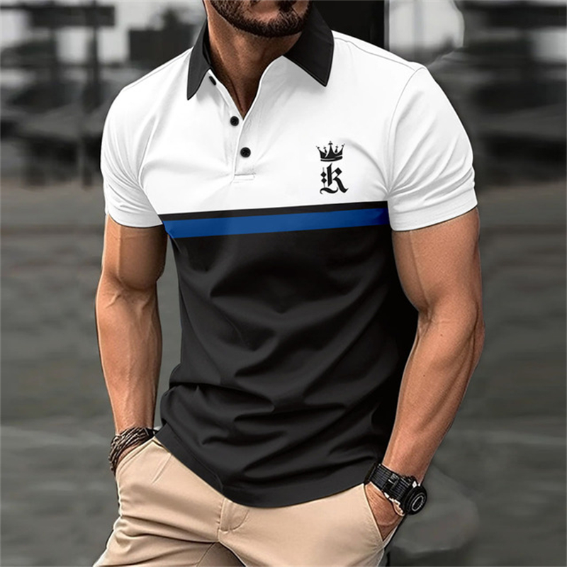 Funny 3D Letter Stripe Print P - Men'S Fashion Golf Clothing avis et prix