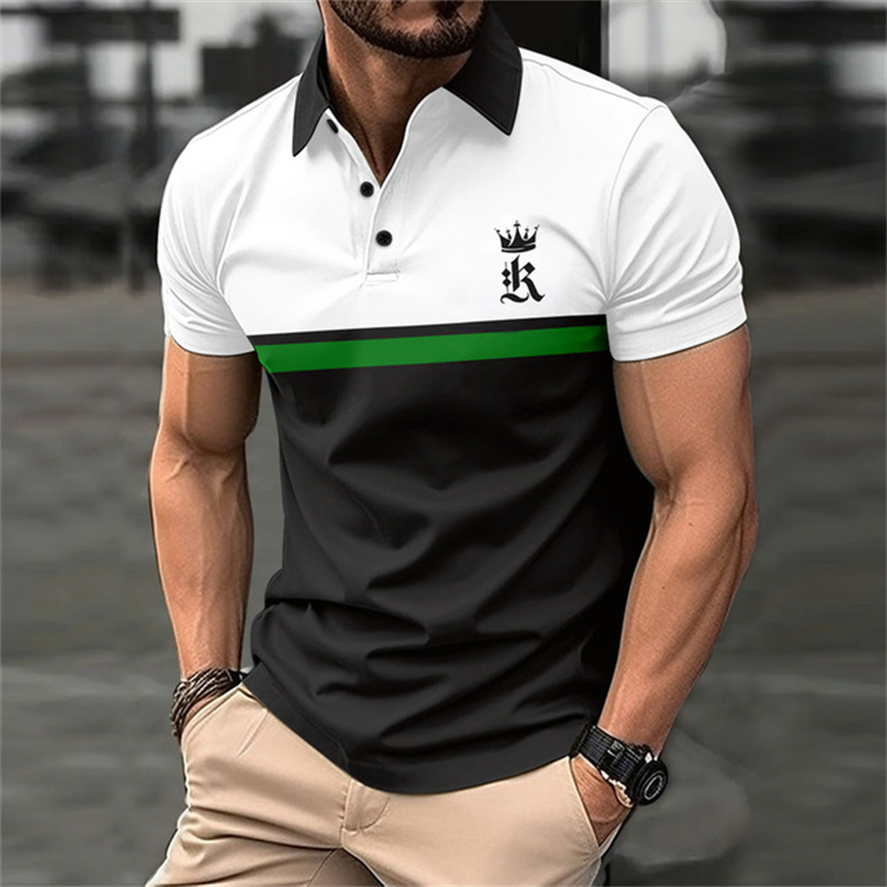 Funny 3D Letter Stripe Print P - Men'S Fashion Golf Clothing avis et prix