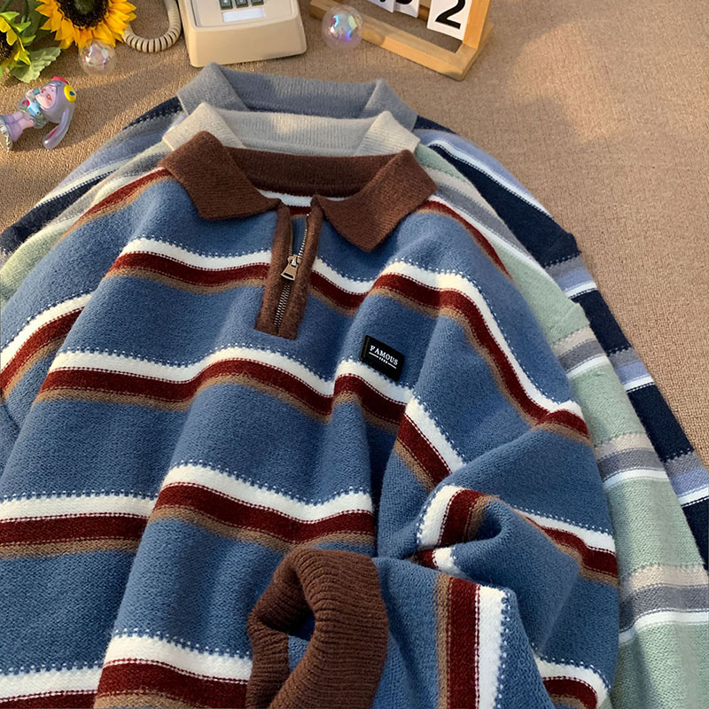 Japan Men's Y2K Knitted Warm P - Men'S Fashion Zip Sweater avis et prix