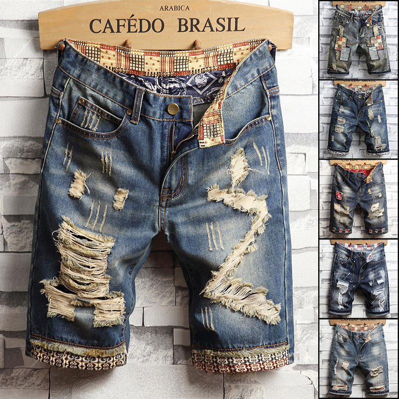 Ripped Hip-hop Denim Shorts Me - Men'S Fashion Jeans avis et prix