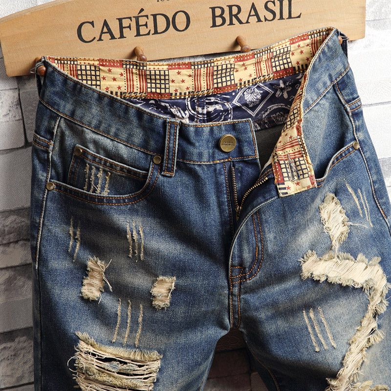 Ripped Hip-hop Denim Shorts Me - Men'S Fashion Jeans avis et prix