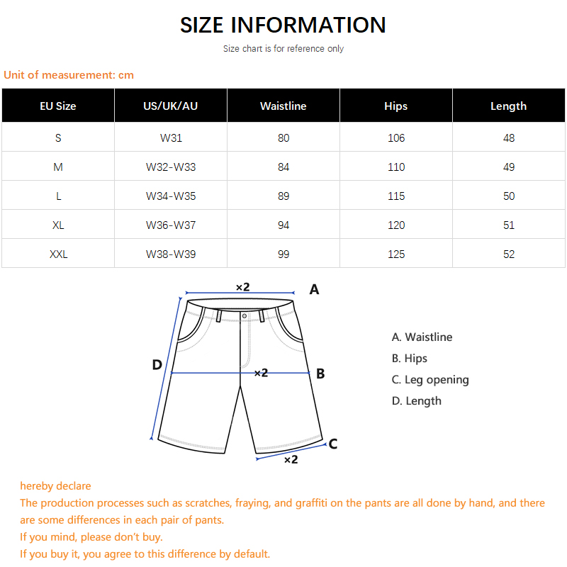 Hip-Hop Streetwear Men's Denim - Men'S Fashion Jeans avis et prix