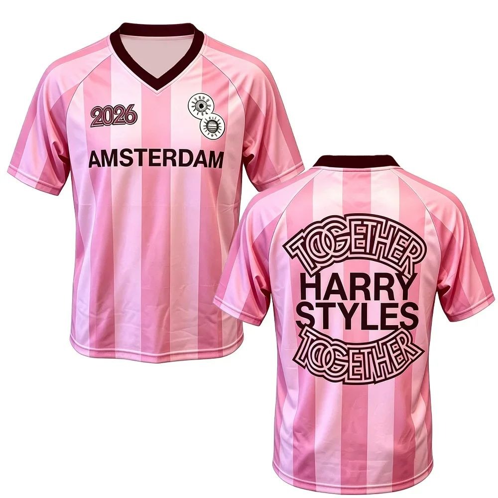 Pink Soccer T-Shirt Harry Styl - Men'S Fashion Pink Shirt avis et prix