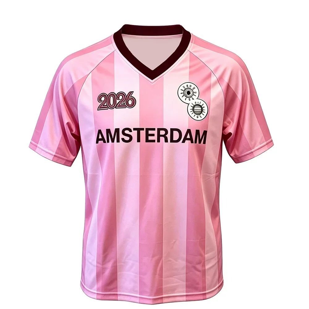 Pink Soccer T-Shirt Harry Styl - Men'S Fashion Pink Shirt avis et prix