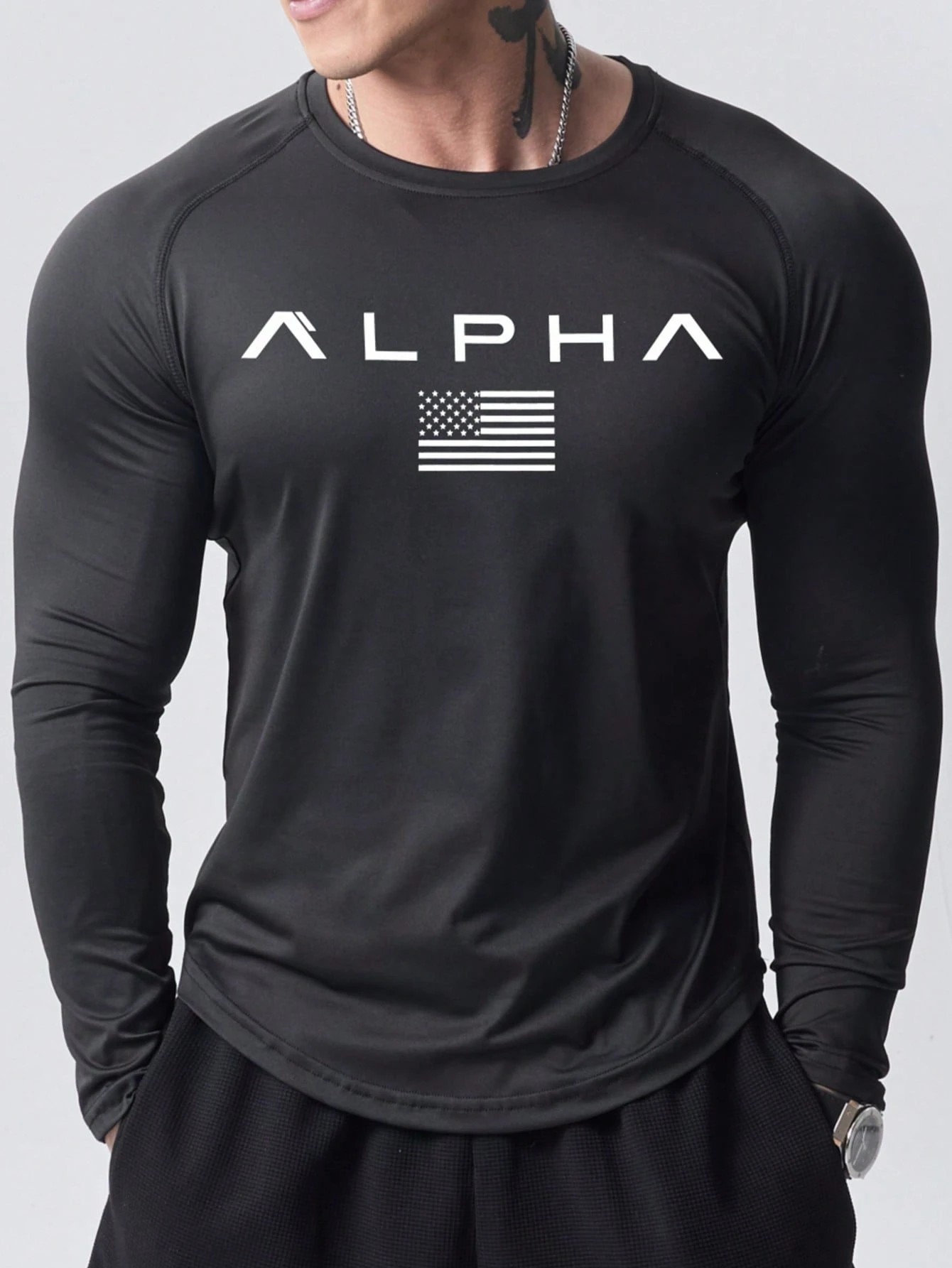 New men's long-sleeved T-shirt - Men'S Tops Fashion avis et prix