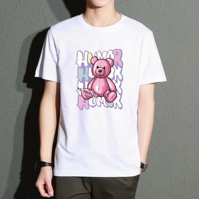 Men's Black Round-Neck Short-S - Men'S Fashion Pink Shirt avis et prix