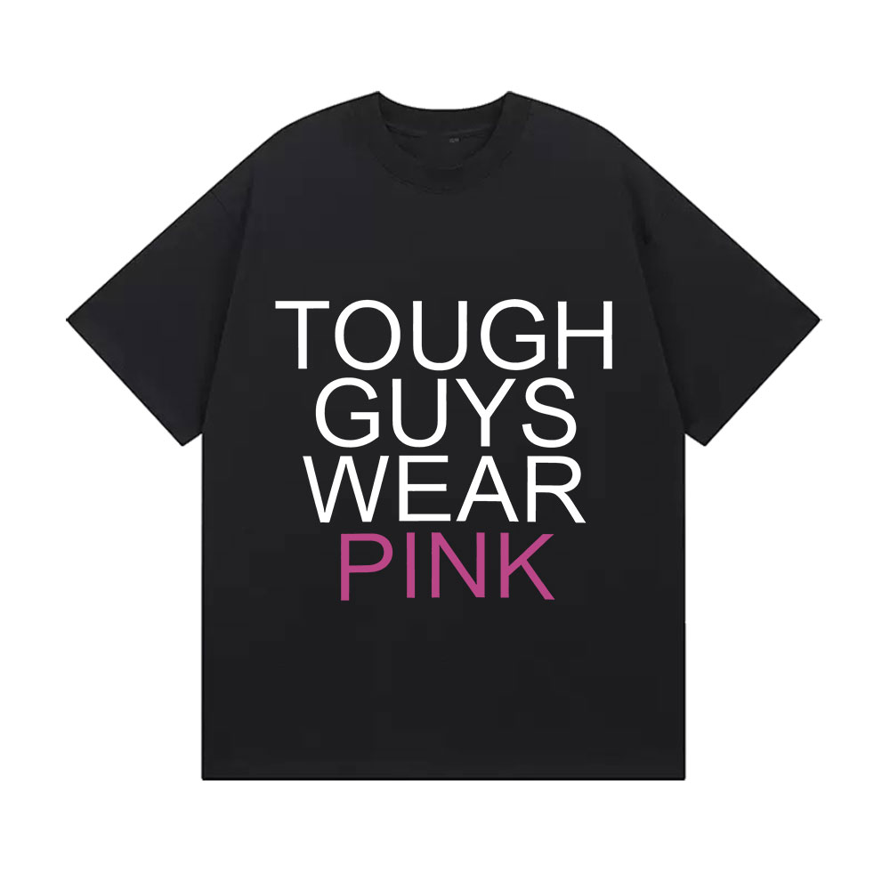 Tough Guys Wearing Pink Letter - Men'S Fashion Pink Shirt avis et prix