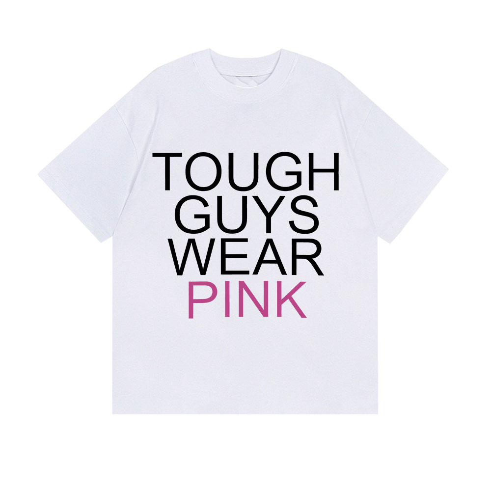 Tough Guys Wearing Pink Letter - Men'S Fashion Pink Shirt avis et prix