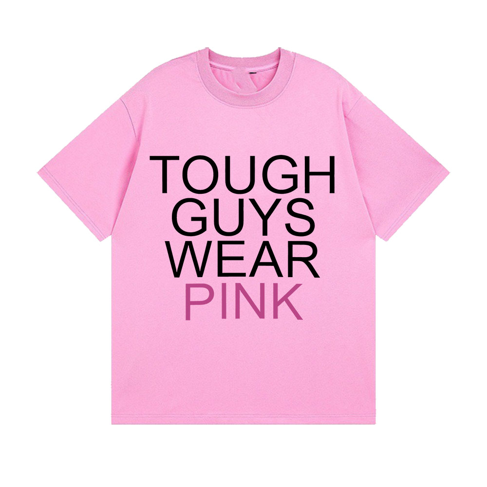 Tough Guys Wearing Pink Letter - Men'S Fashion Pink Shirt avis et prix