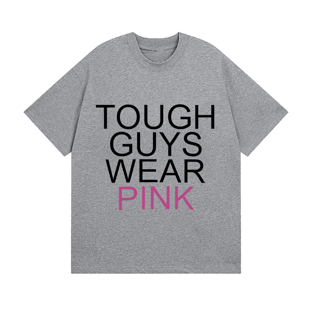 Tough Guys Wearing Pink Letter - Men'S Fashion Pink Shirt avis et prix