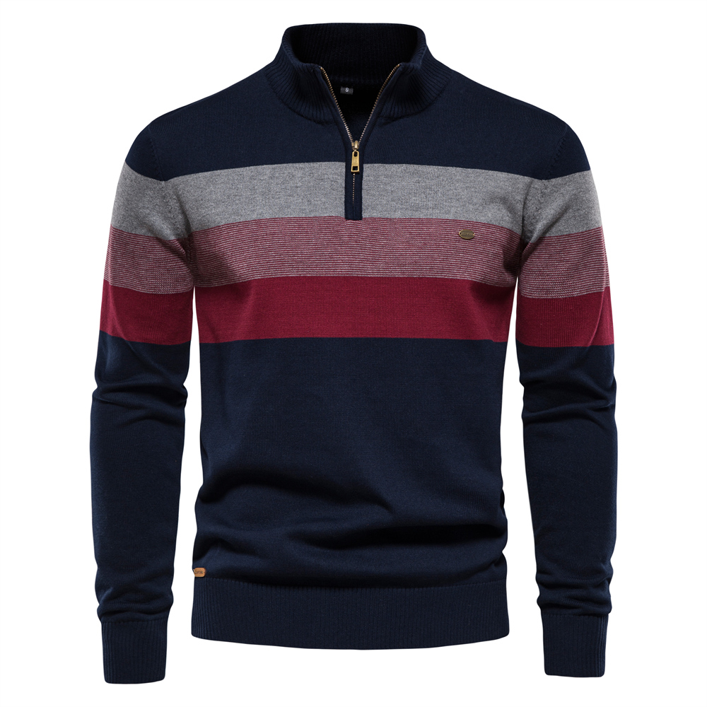 AIOPESON Men's Patchwork Pullo - Men'S Fashion Zip Sweater avis et prix