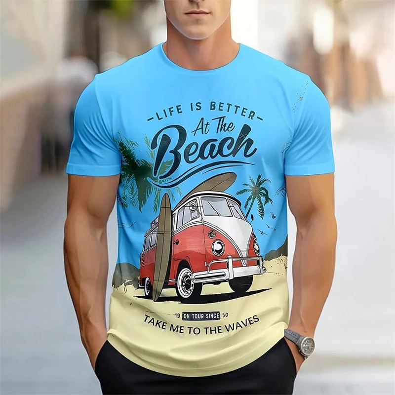 Summer fashion men's printed T - Men'S Fashion Xxl avis et prix