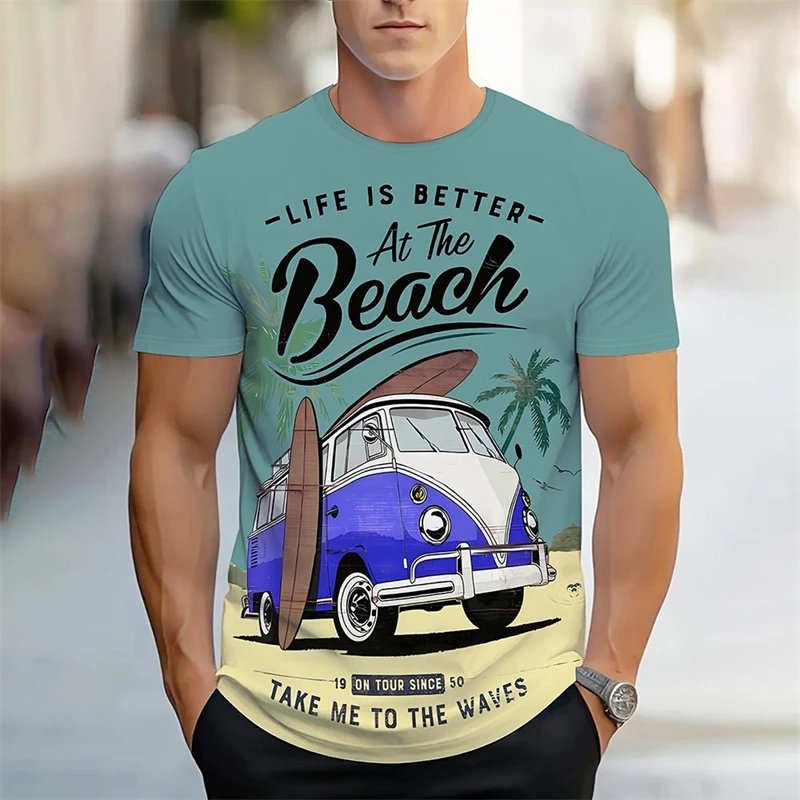 Summer fashion men's printed T - Men'S Fashion Xxl avis et prix
