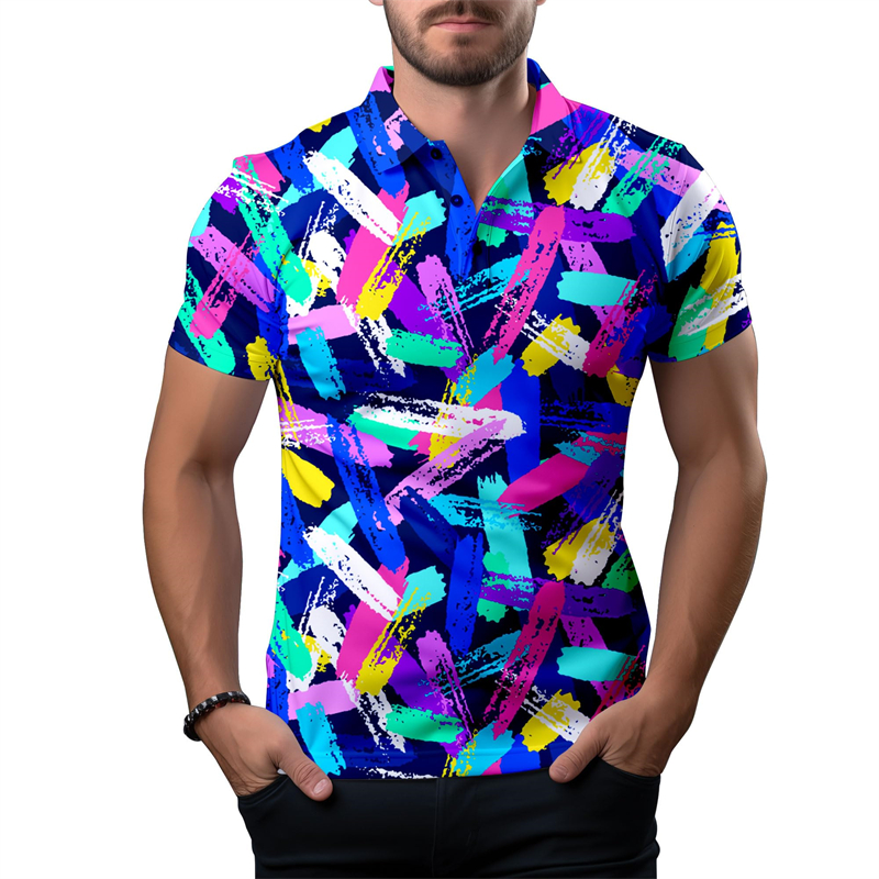 2024 New 3d Print Polo Shirt F - Men'S Fashion Golf Clothing avis et prix
