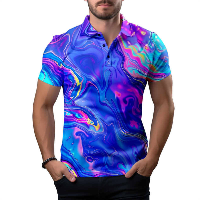2024 New 3d Print Polo Shirt F - Men'S Fashion Golf Clothing avis et prix