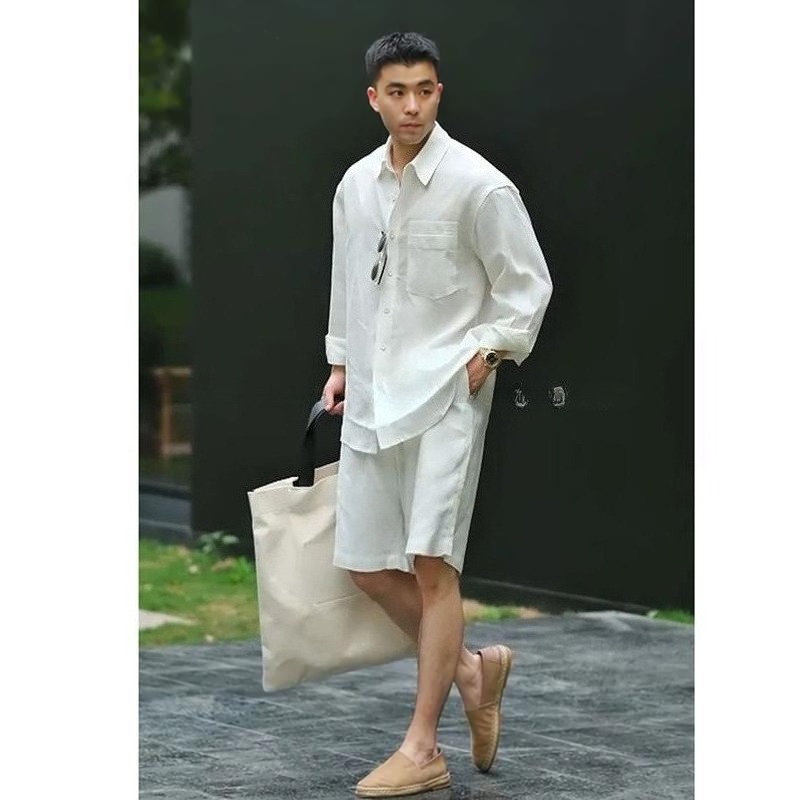 Summer Casual Set Lyocell Line - Men'S Fashion Trends avis et prix