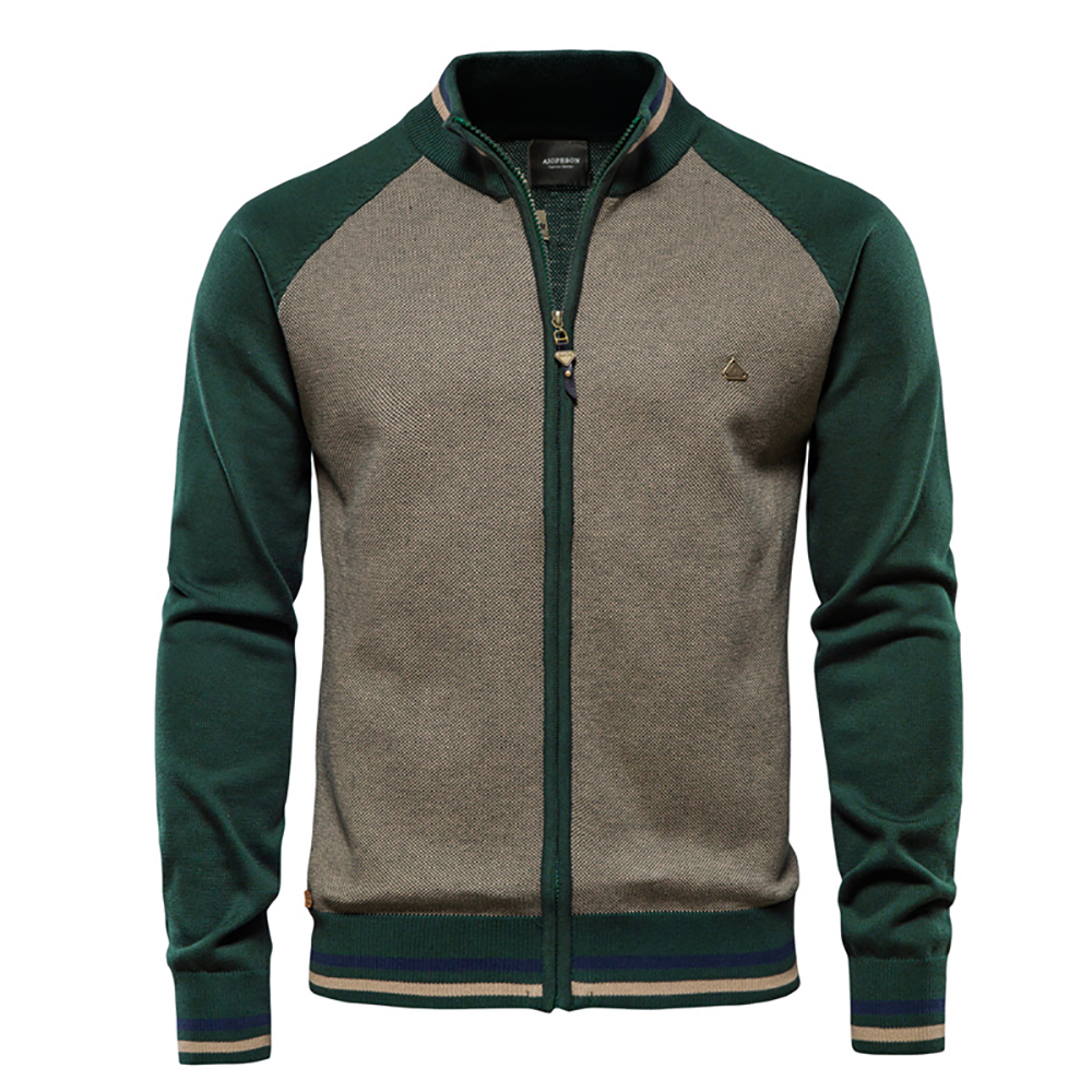 AIOPESON Spliced Cardigan Men  - Men'S Fashion Zip Sweater avis et prix