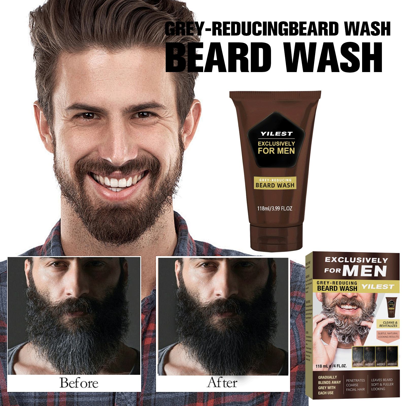 1-3pcs Men's Beard Black Dye D - Men Fashion Hair Style avis et prix