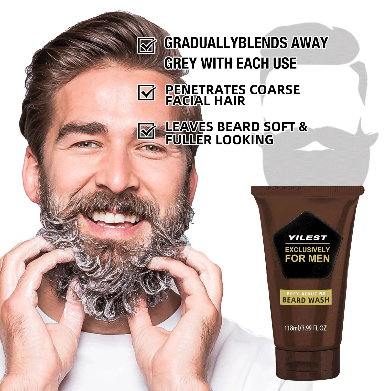 1-3pcs Men's Beard Black Dye D - Men Fashion Hair Style avis et prix