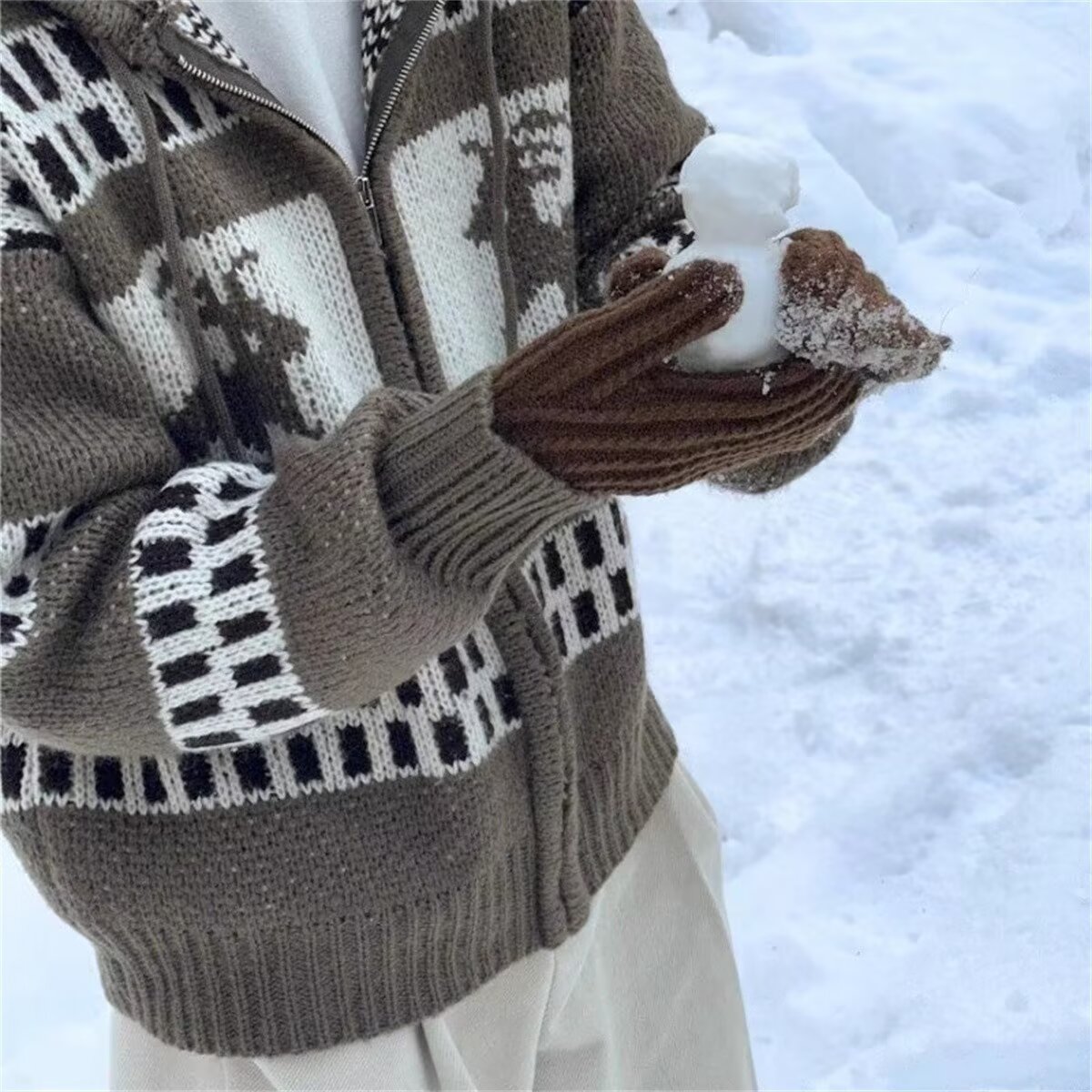 Fair Island Pattern French Ret - Men'S Fashion Zip Sweater avis et prix