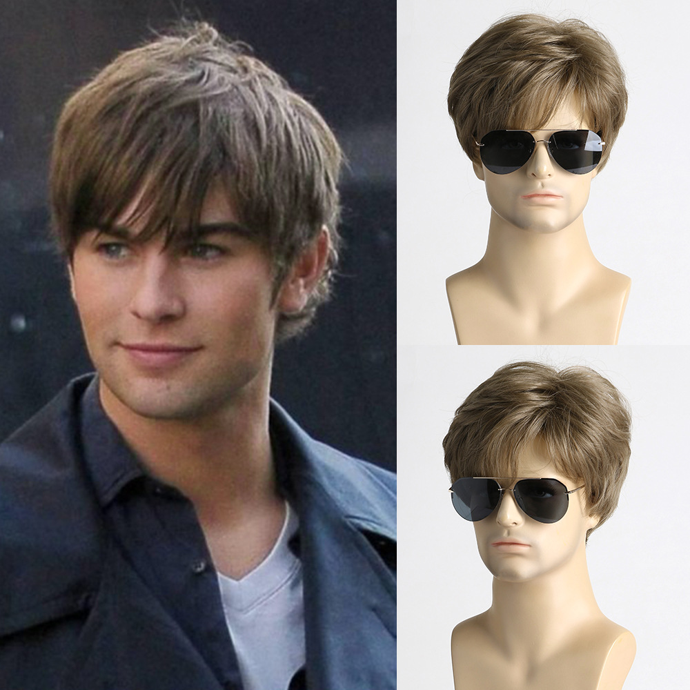 Synthetic Short Brown Wig for  - Men'S Fashion Looks 2026 avis et prix