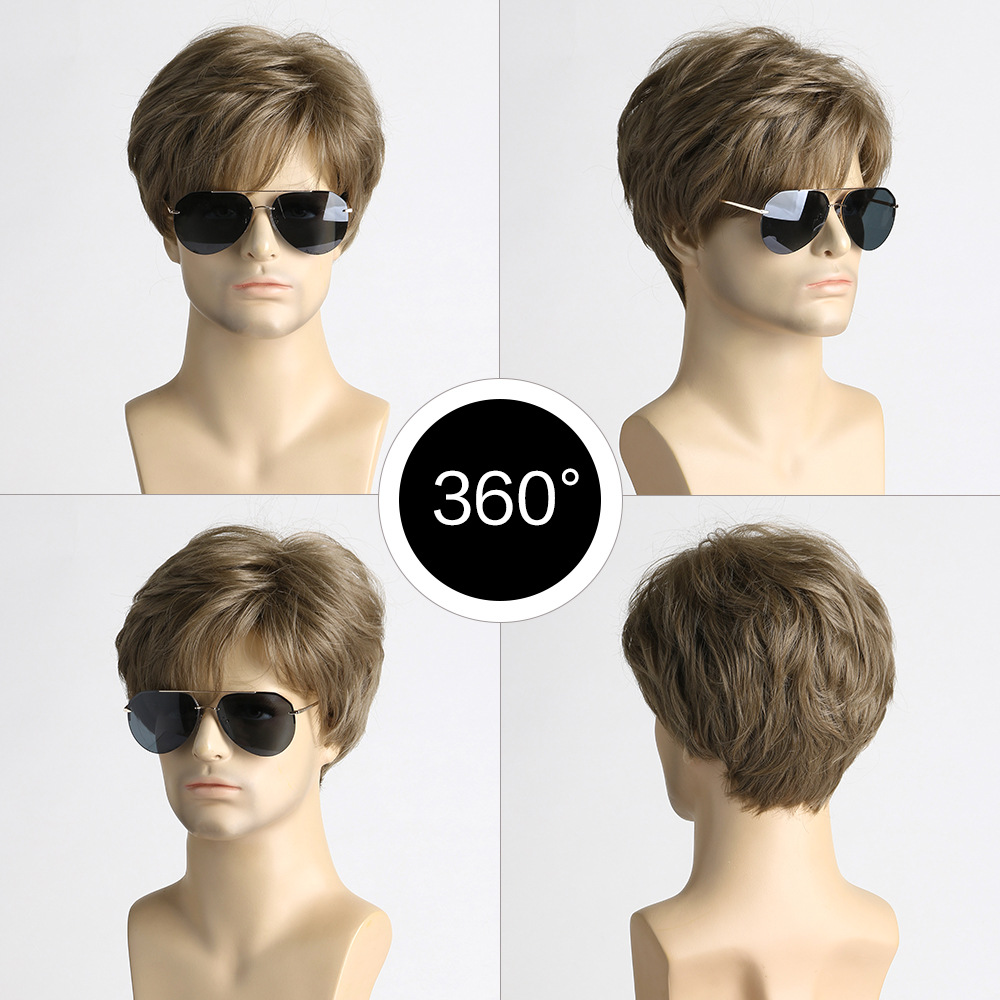 Synthetic Short Brown Wig for  - Men'S Fashion Looks 2026 avis et prix