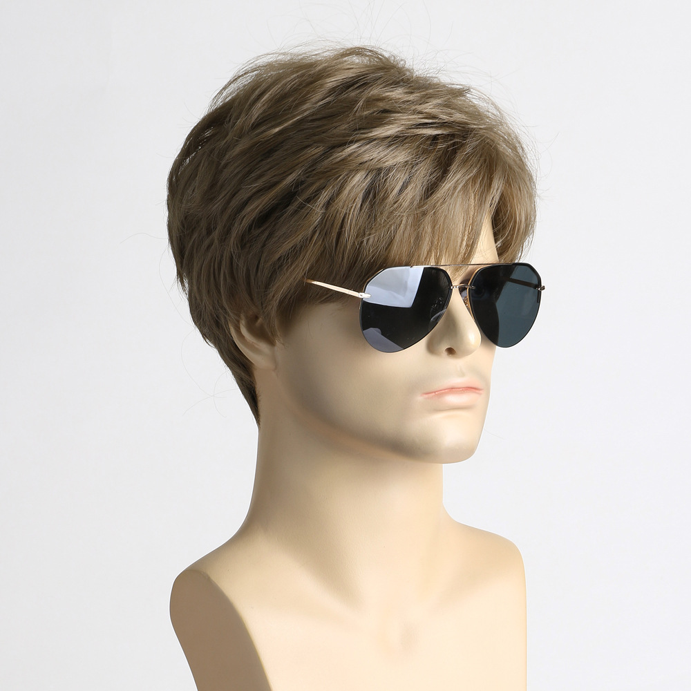 Synthetic Short Brown Wig for  - Men'S Fashion Looks 2026 avis et prix