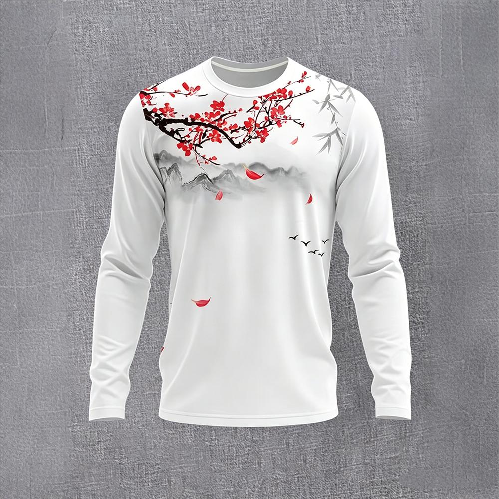 Chinese Style Ink Plum Blossom - Men'S Tops Fashion avis et prix