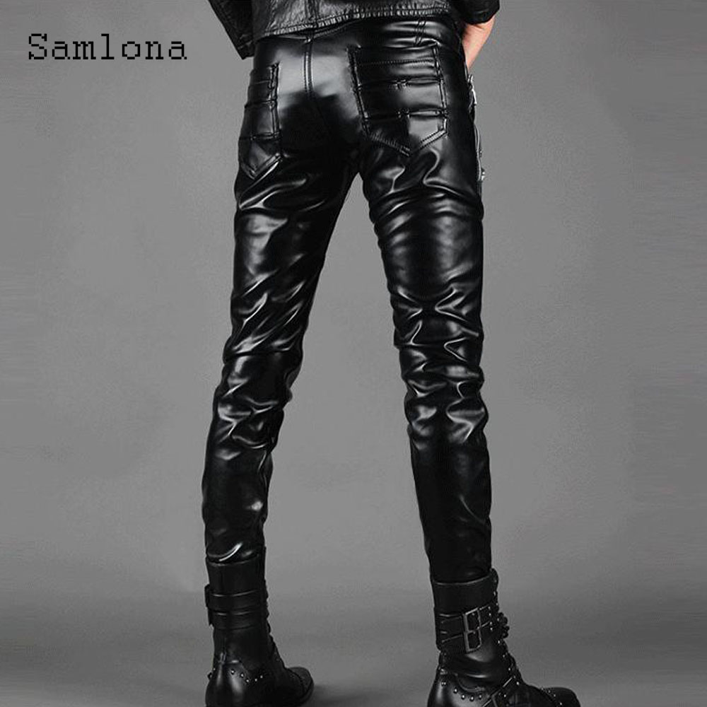 Sexy Grunge Pu Leather Pants M - Men'S Fashion Pants 2025 avis et prix