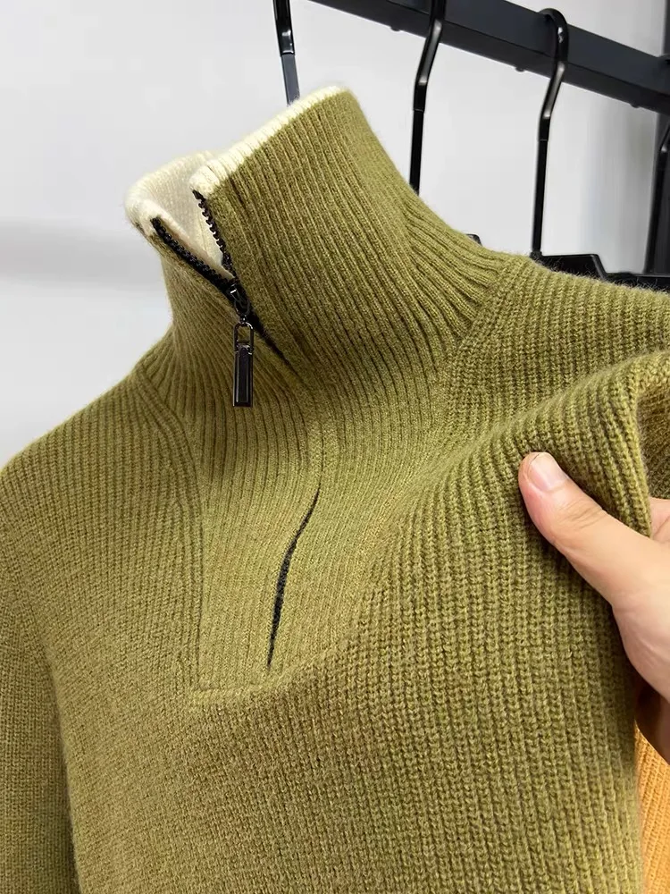 High end brand trend men half  - Men'S Fashion Zip Sweater avis et prix