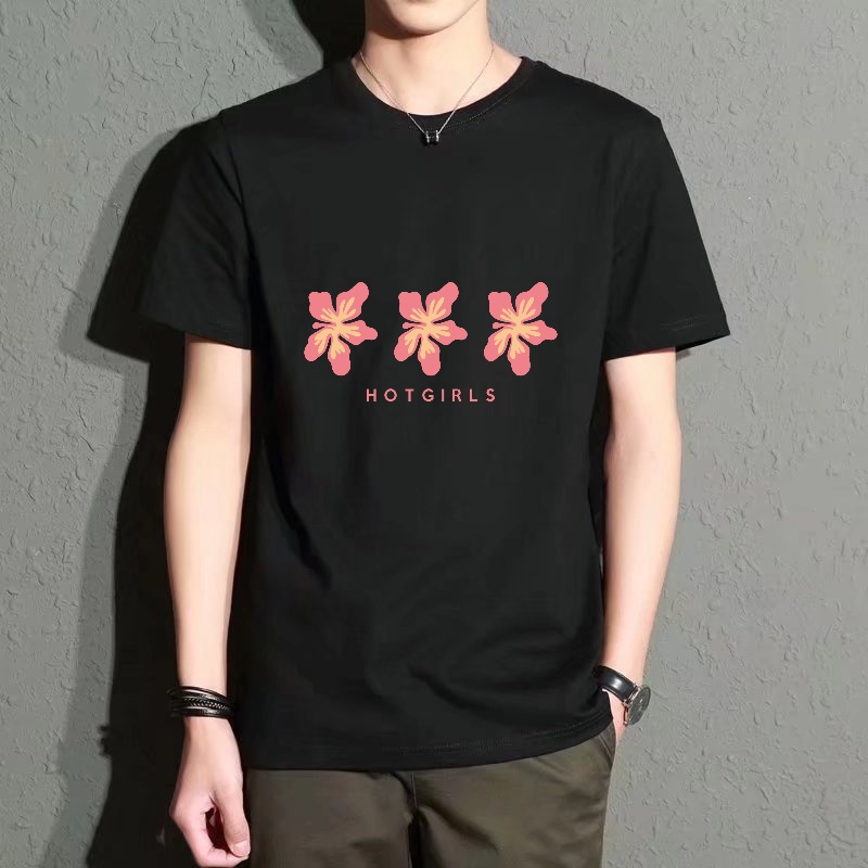 Men's Black Round-Neck Short-S - Men'S Fashion Pink Shirt avis et prix